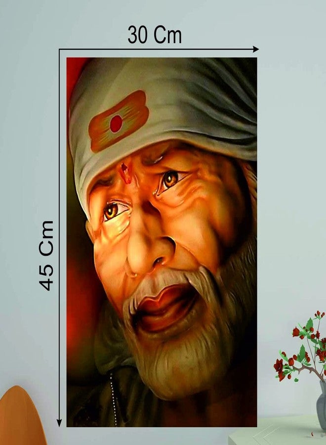 Decals Creation Shirdi Sai Baba Religious Sticker Poster for Living Room Bedroom for Home Hall Décor (Size - 45 Cm X 30 Cm) - Image 3